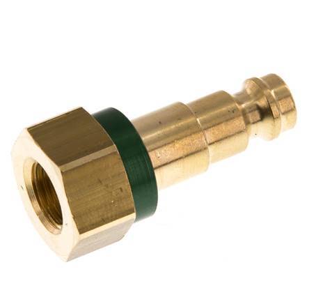 Brass DN 5 Green-Coded Air Coupling Plug G 1/8 inch Female