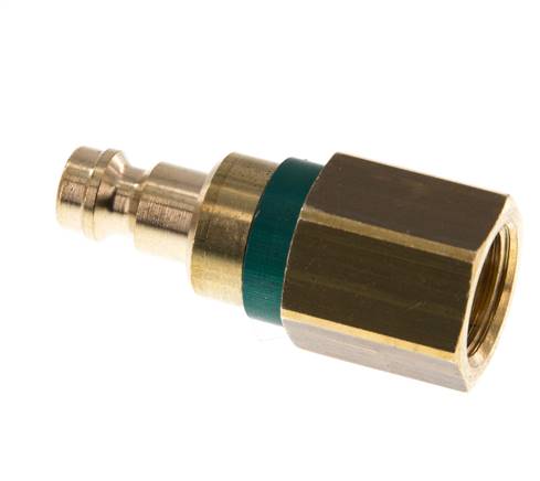 Messing DN 5 grün Luftkupplungsstecker G 1/4 Zoll weiblich