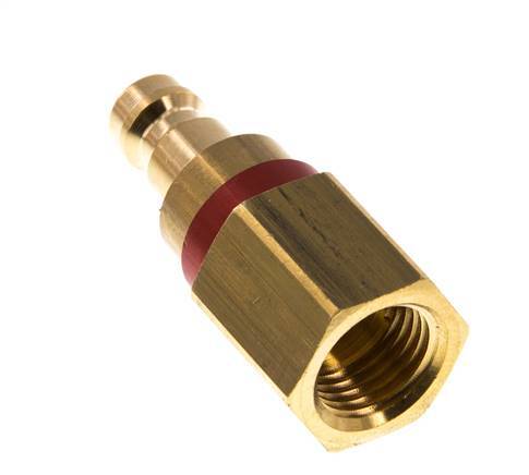 Brass DN 5 Red Air Coupling Plug G 1/4 inch Female