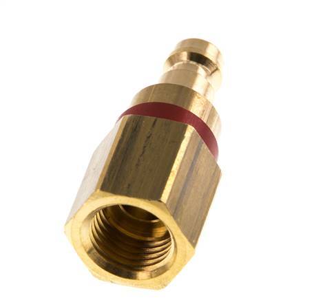 Brass DN 5 Red Air Coupling Plug G 1/4 inch Female