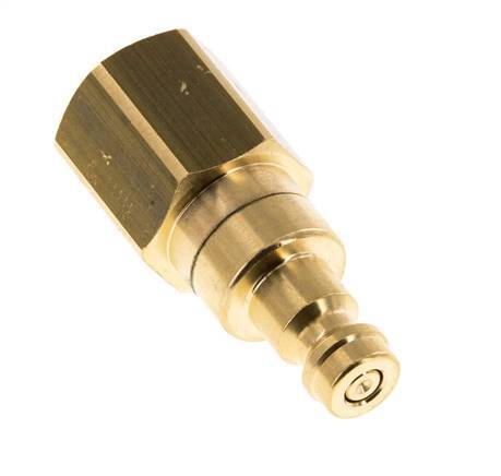 Brass DN 5 Air Coupling Plug G 1/4 inch Female Double Shut-Off