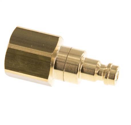 Brass DN 5 Air Coupling Plug G 3/8 inch Female Double Shut-Off