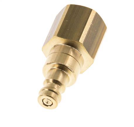 Brass DN 5 Air Coupling Plug G 3/8 inch Female Double Shut-Off