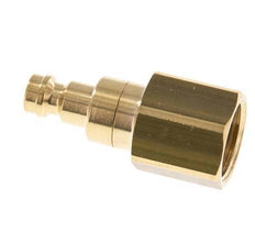 Brass DN 5 Air Coupling Plug G 3/8 inch Female Double Shut-Off