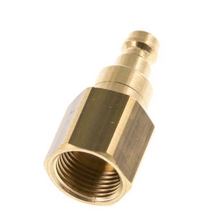 Brass DN 5 Air Coupling Plug G 3/8 inch Female Double Shut-Off