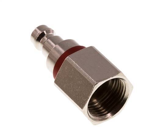 Nickel-plated Brass DN 5 Red Air Coupling Plug G 3/8 inch Female Double Shut-Off