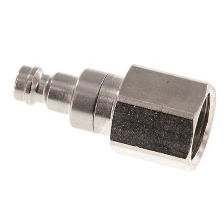 Nickel-plated Brass DN 5 Air Coupling Plug G 3/8 inch Female Double Shut-Off