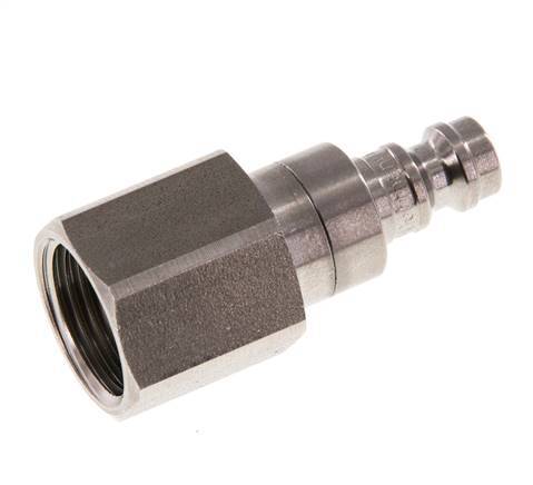 Edelstahl DN 5 Luftkupplungsstecker G 3/8 Zoll Innengewinde Doppelabsperrung
