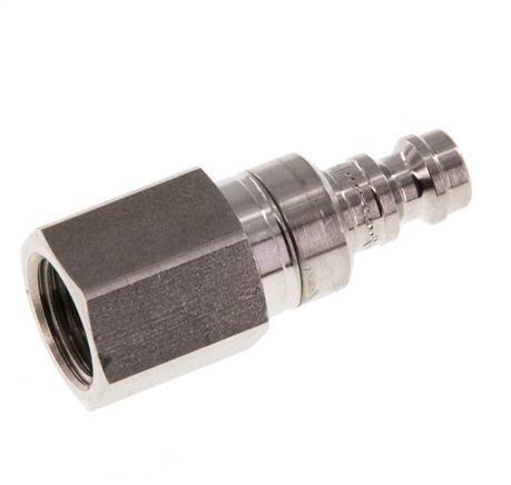 Stainless Steel 316L DN 5 Air Coupling Plug G 1/4 inch Female Double Shut-Off