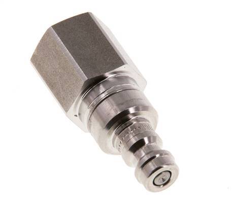 Stainless Steel 316L DN 5 Air Coupling Plug G 1/4 inch Female Double Shut-Off