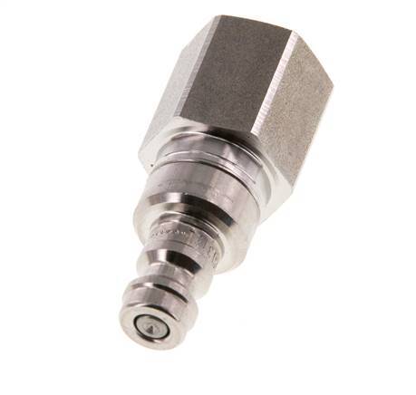 Stainless Steel 316L DN 5 Air Coupling Plug G 1/4 inch Female Double Shut-Off