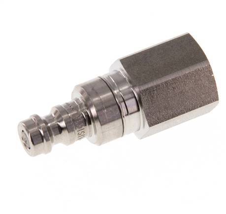 Stainless Steel 316L DN 5 Air Coupling Plug G 1/4 inch Female Double Shut-Off