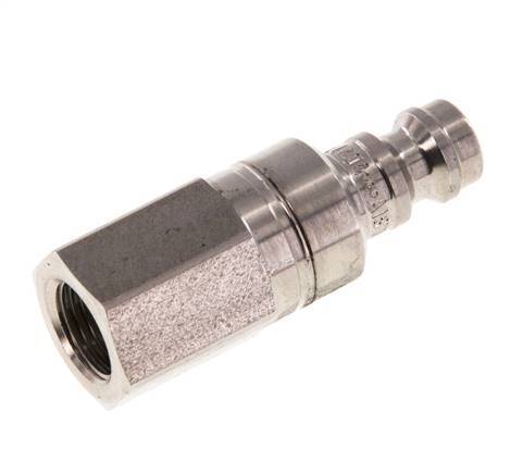 Stainless Steel 316L DN 5 Air Coupling Plug G 1/8 inch Female Double Shut-Off