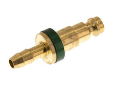 Messing DN 5 grün-kodierter Luftkupplungsstecker 6 mm Schlauchpfeiler