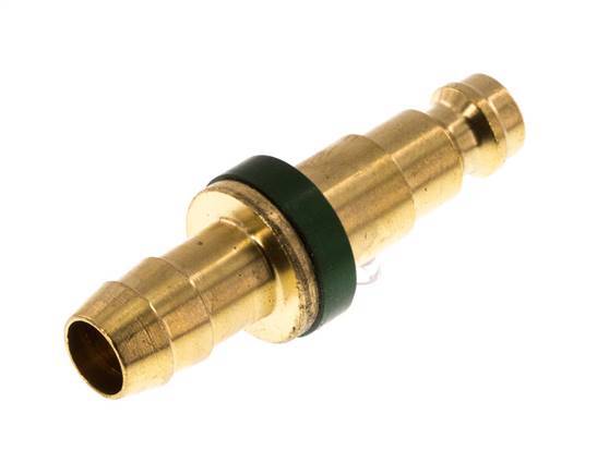 Brass DN 5 Green-Coded Air Coupling Plug 9 mm Hose Pillar