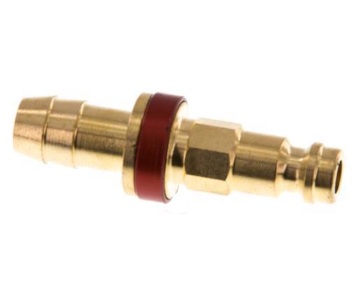 Messing DN 5 rot-kodiert Luftkupplungsstecker 9 mm Schlauchpfeiler