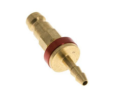 Messing DN 5 rot-kodiert Luftkupplungsstecker 4 mm Schlauchpfeiler