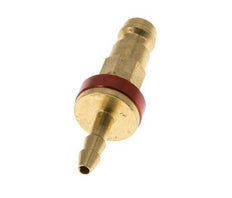 Messing DN 5 rot-kodiert Luftkupplungsstecker 4 mm Schlauchpfeiler