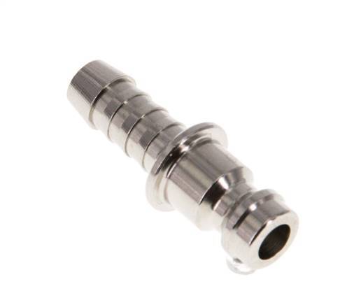 Nickel-plated Brass DN 5 Air Coupling Plug 6 mm Hose Pillar [5 Pieces]