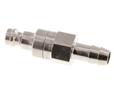 Messing vernickelt DN 5 Luftkupplungsstecker 8 mm Schlauchsäule Doppelabsperrung