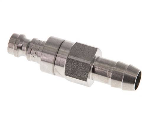 Stainless steel DN 5 Air Coupling Plug 9 mm Hose Pillar Double Shut-Off