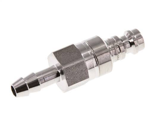 Edelstahl 316L DN 5 Luftkupplungsstecker 6 mm Schlauchsäule Doppelabsperrung
