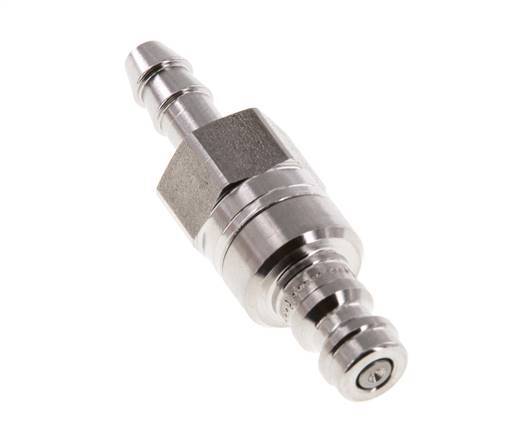 Edelstahl 316L DN 5 Luftkupplungsstecker 6 mm Schlauchsäule Doppelabsperrung