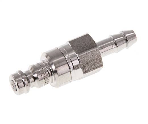 Edelstahl 316L DN 5 Luftkupplungsstecker 6 mm Schlauchsäule Doppelabsperrung
