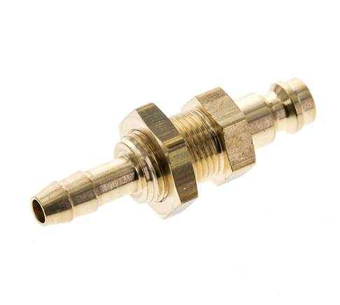 Messing DN 5 Luftkupplung Stecker 6 mm Schlauch Säule Bulkhead