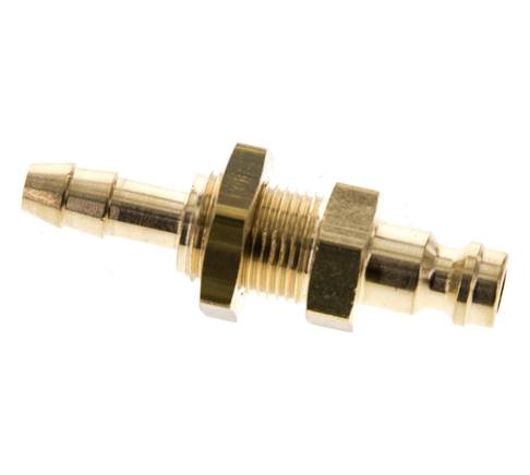 Messing DN 5 Luftkupplung Stecker 6 mm Schlauch Säule Bulkhead
