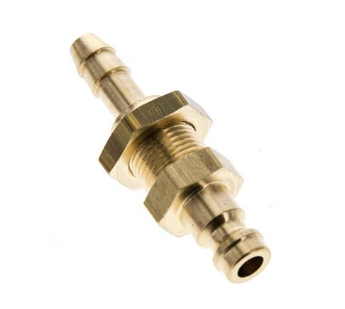 Messing DN 5 Luftkupplung Stecker 6 mm Schlauch Säule Bulkhead