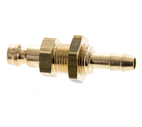 Messing DN 5 Luftkupplung Stecker 6 mm Schlauch Säule Bulkhead