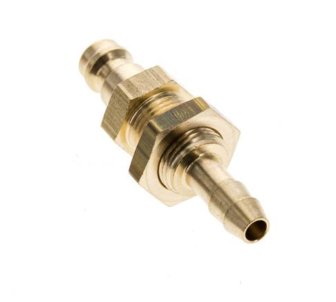 Messing DN 5 Luftkupplung Stecker 6 mm Schlauch Säule Bulkhead