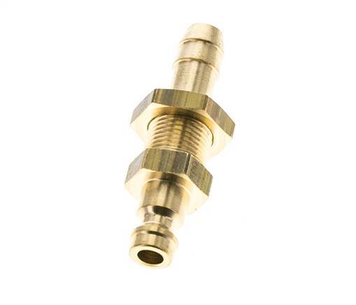 Brass DN 5 Air Coupling Plug 8 mm Hose Pillar Bulkhead