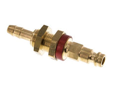 Messing DN 5 rot-kodiert Luftkupplungsstecker 6 mm Schlauch Säule Bulkhead