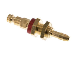 Messing DN 5 rot-kodiert Luftkupplungsstecker 6 mm Schlauch Säule Bulkhead