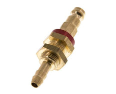 Messing DN 5 rot-kodiert Luftkupplungsstecker 6 mm Schlauch Säule Bulkhead
