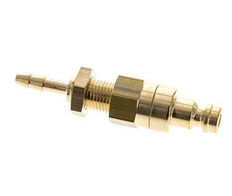 Messing DN 5 Luftkupplung Stecker 4 mm Schlauch Säule Bulkhead Double Shut-Off