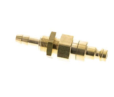 Messing DN 5 Luftkupplung Stecker 4 mm Schlauch Säule Bulkhead Double Shut-Off