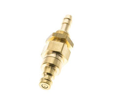 Messing DN 5 Luftkupplung Stecker 4 mm Schlauch Säule Bulkhead Double Shut-Off