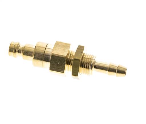 Messing DN 5 Luftkupplung Stecker 4 mm Schlauch Säule Bulkhead Double Shut-Off