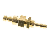 Messing DN 5 Luftkupplung Stecker 4 mm Schlauch Säule Bulkhead Double Shut-Off