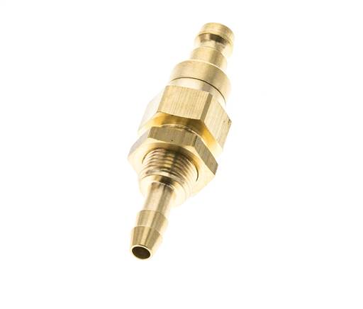 Messing DN 5 Luftkupplung Stecker 4 mm Schlauch Säule Bulkhead Double Shut-Off