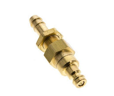 Messing DN 5 Luftkupplung Stecker 8 mm Schlauch Säule Bulkhead Double Shut-Off