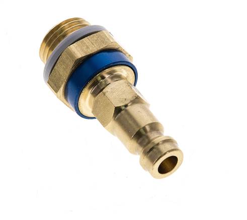 Messing DN 5 blau-kodierter Luftkupplungsstecker G 1/4 Zoll männlich