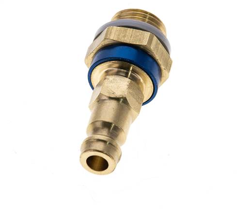 Messing DN 5 blau-kodierter Luftkupplungsstecker G 1/4 Zoll männlich