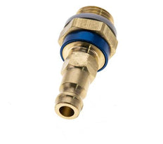 Messing DN 5 blau-kodierter Luftkupplungsstecker G 1/4 Zoll männlich
