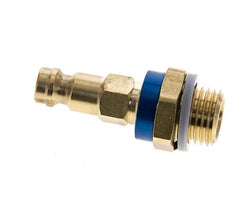 Messing DN 5 blau-kodierter Luftkupplungsstecker G 1/4 Zoll männlich
