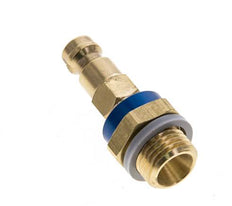 Messing DN 5 blau-kodierter Luftkupplungsstecker G 1/4 Zoll männlich