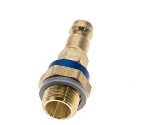 Messing DN 5 blau-kodierter Luftkupplungsstecker G 1/4 Zoll männlich